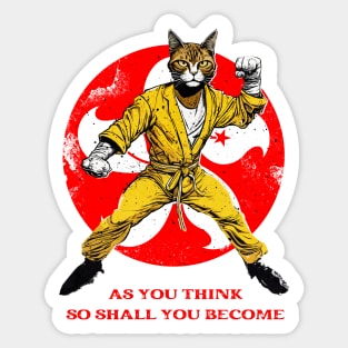 Kung Fu Cat Sticker